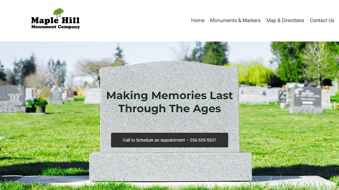 Image of a gravestone with the text 