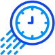Blue icon of a rocket launching from a computer screen, symbolizing innovation or a digital project launch.