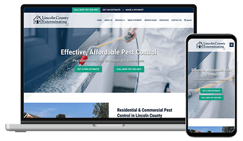 Lincoln County Exterminating Website Design