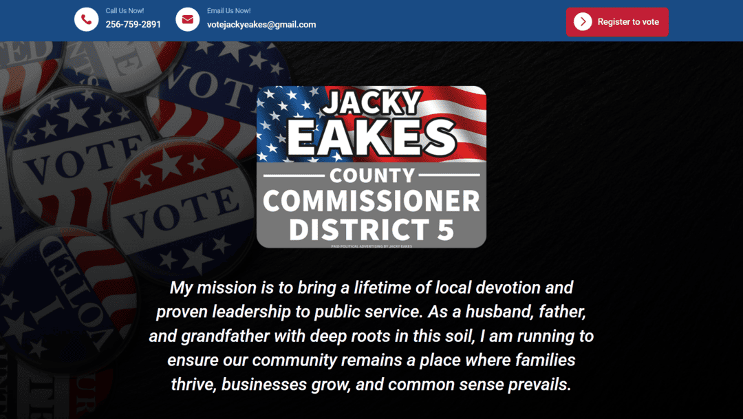 Jacky Eakes County Commissioner Cover