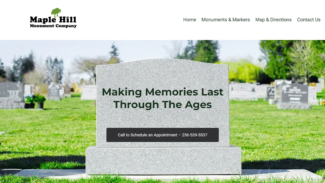 Image of a gravestone with the text 