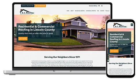 T&L Roofing Website Design