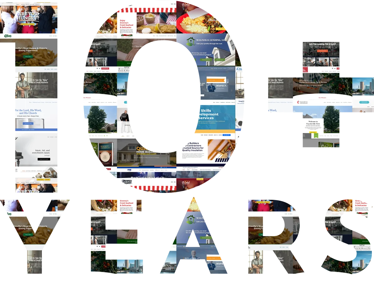 A split image showing a woman smiling while working on a laptop at a desk, and another person designing on a desktop computer, suggesting a creative or remote work environment.